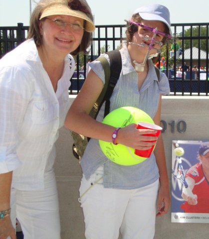 Pam & Katie at Pro Tennis Exhibition